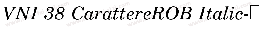 VNI 38 CarattereROB Italic字体转换